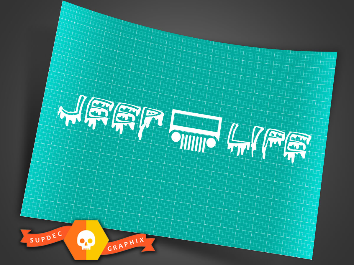 Jeep Life - Calcomanía para ventana con visera ancha de 30