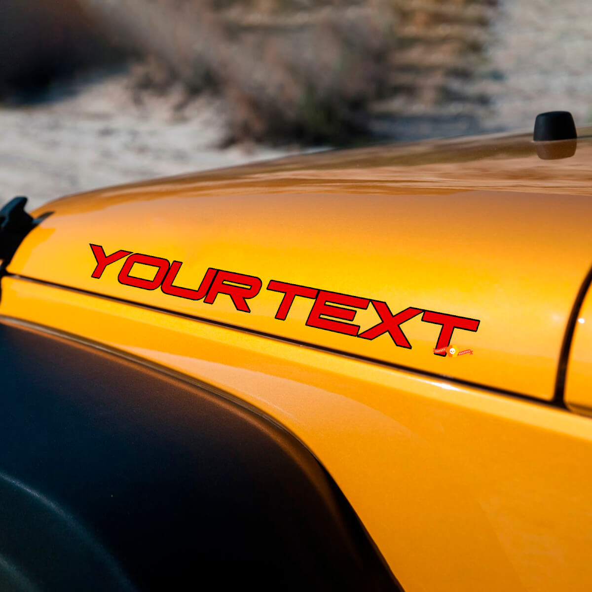 Calcomanía adhesiva de vinilo personalizada para capó lateral para Jeep Wrangler Rubicon