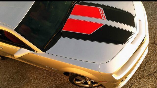 Kit de Calcomanías de Vinilo con Dos Rayas para Capó para Chevrolet Camaro SS 2010-2013