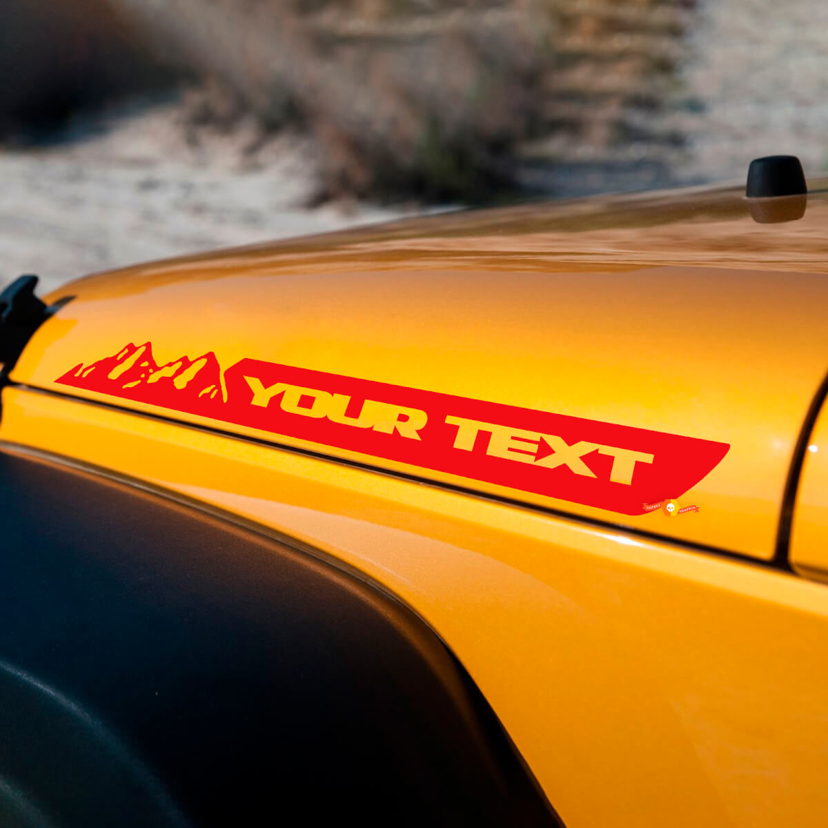 Texto Personalizado Montañas Vinilo Lateral Capó Calcomanía Adhesiva para Jeep Renegade JK