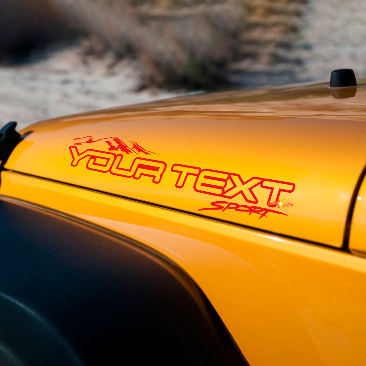 Par de pegatinas de vinilo para capó de Jeep Wrangler Unlimited Off Road
