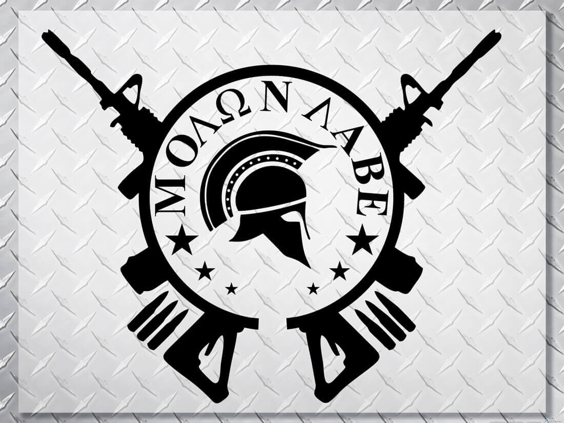 Calcomanía de Vinilo con Capucha Casco Espartano Molon Labe para Jeep Wrangler