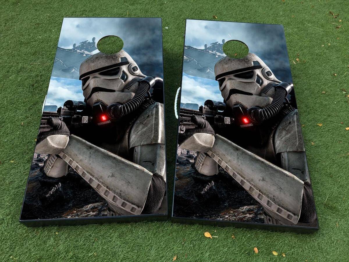 Calcomanías de calcomanía de juego de mesa de boquilla de cornhole de tormenta
