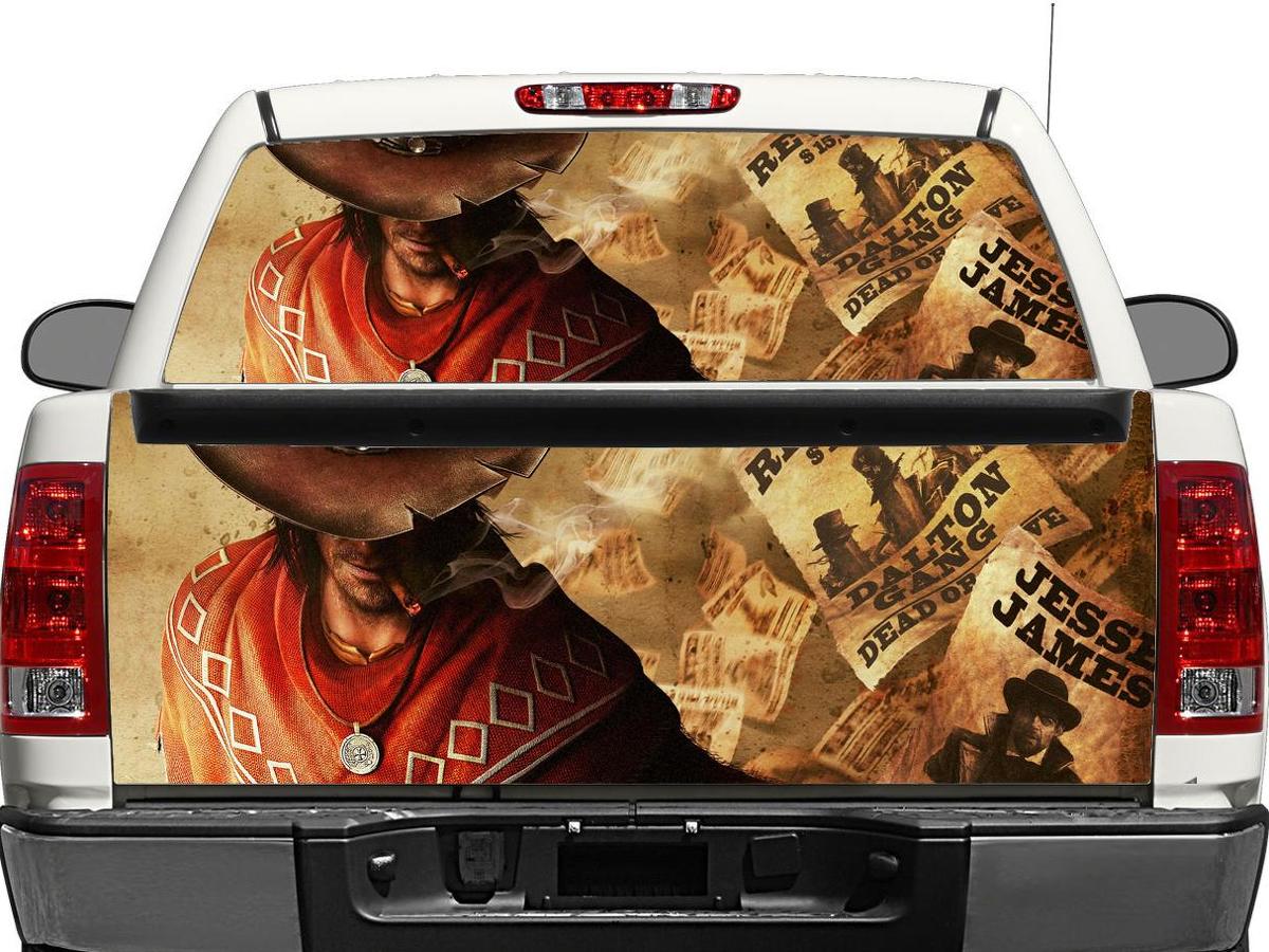 Vinilo adhesivo para ventana trasera o portón trasero de Red Dead Redemption para camiones