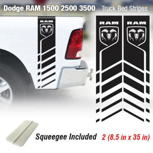 Vinilos adhesivos para franjas laterales de camión 4x4 para Dodge Ram 1500 2500 3500