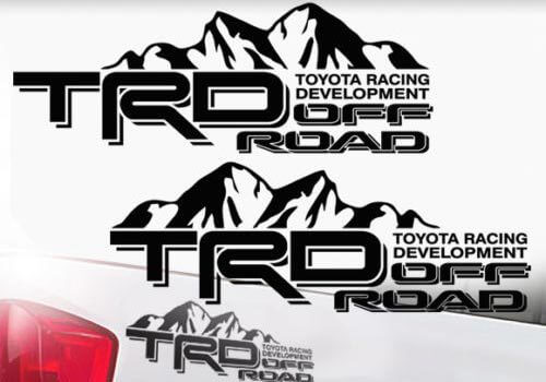 Calcomanía de vinilo estilo TRD para montaña todoterreno para Toyota Tacoma Tundra