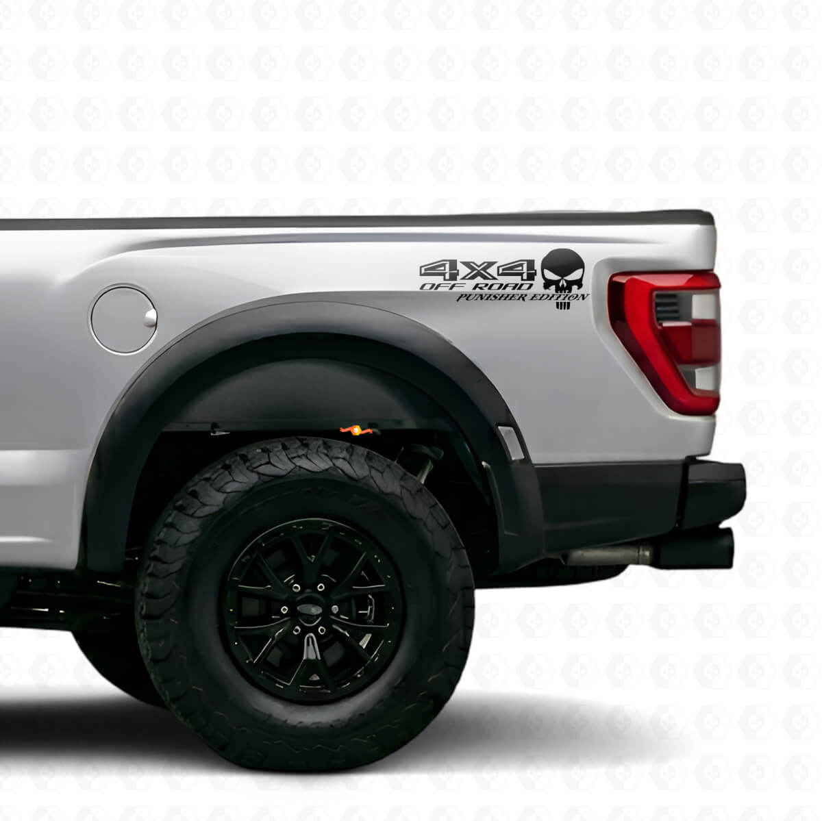 Juego de vinilos laterales para caja 4x4 Off Road Punisher Edition para camión Musclecar