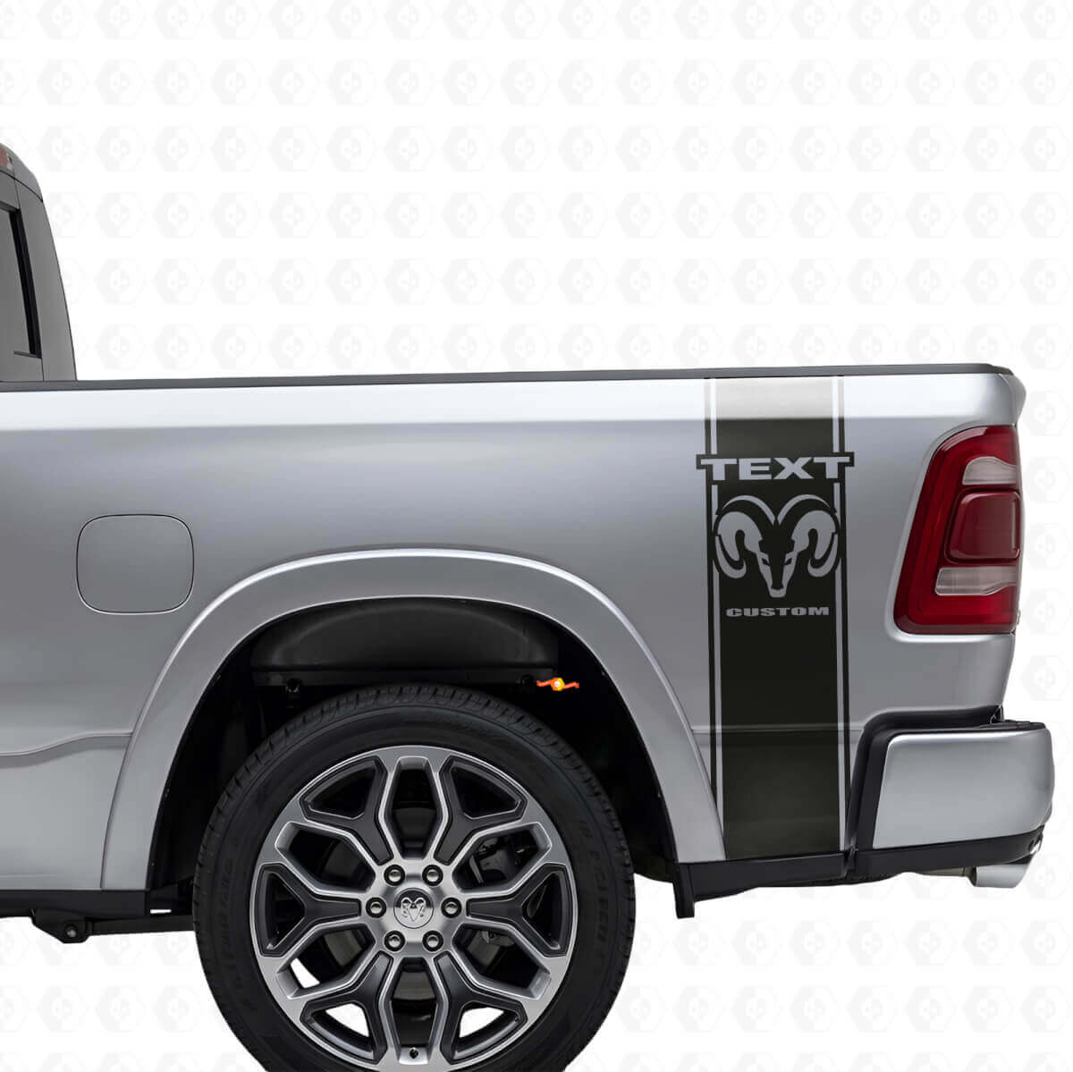 Vinilo decorativo con logo personalizado para franjas laterales traseras para camiones Dodge