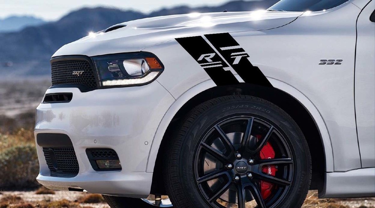 Adhesivo de vinilo para guardabarros lateral, kit personalizado de hash para DODGE DURANGO R T MOPAR HEMI
