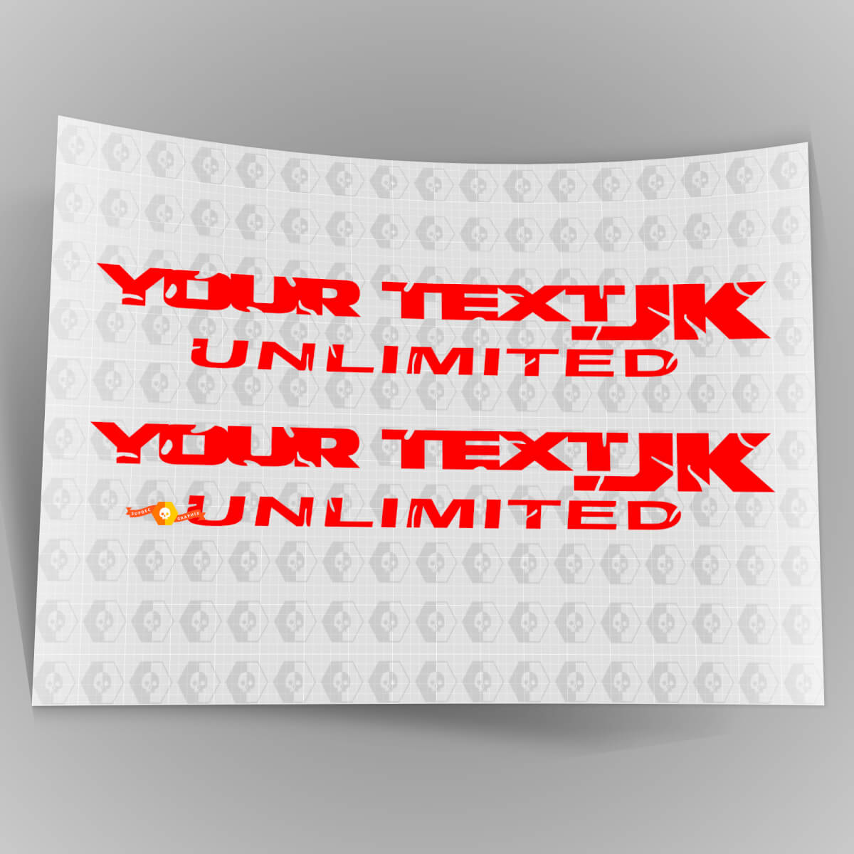 Par de calcomanías para el cuerpo del guardabarros lateral ilimitado de Jeep 