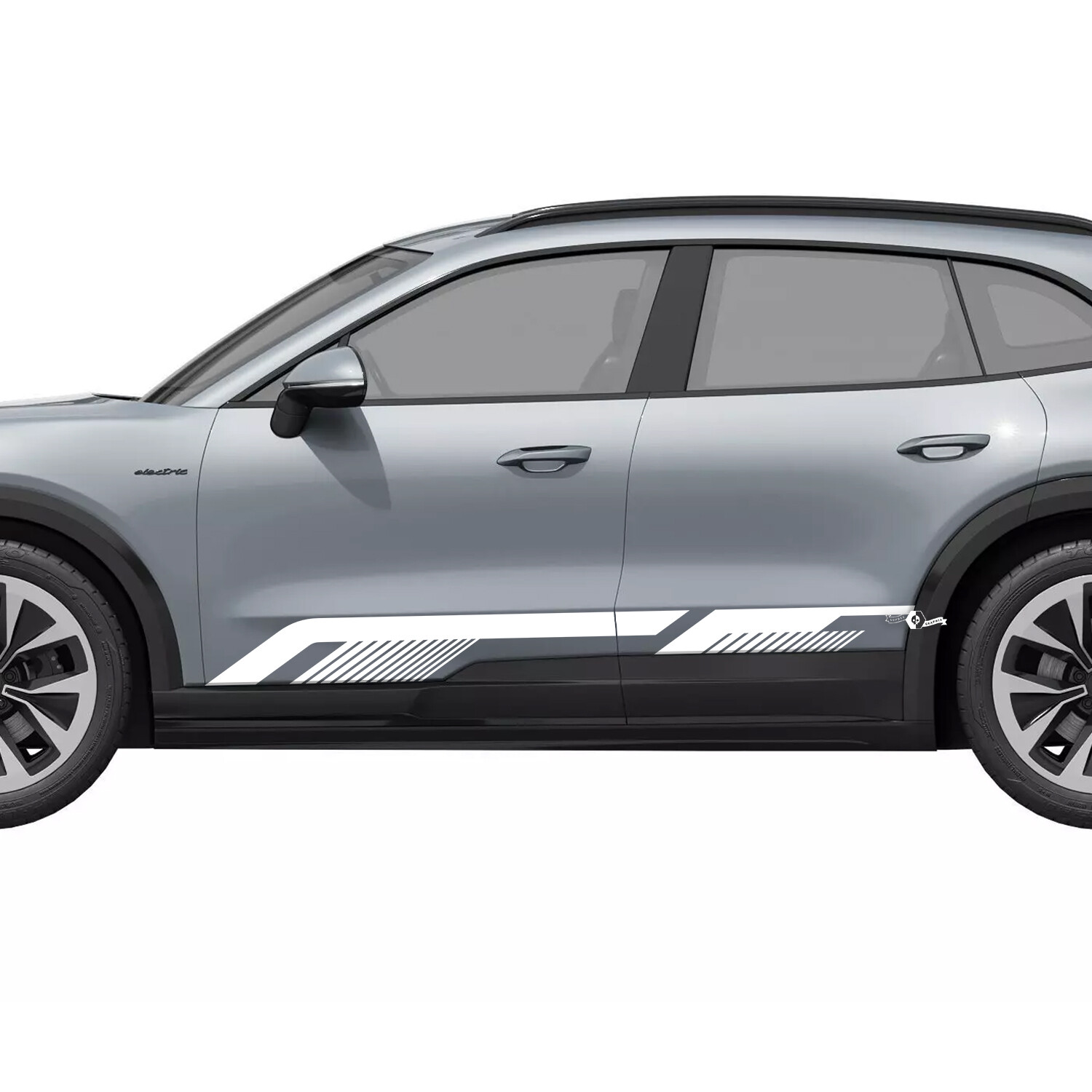Adhesivo de vinilo de líneas finas para panel lateral de estribo para Porsche Cayenne Eléctrico