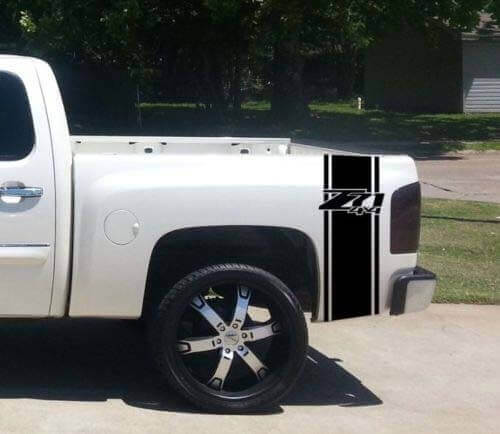 Juego de calcomanías de vinilo para los laterales de la caja Z71 4x4 para camioneta Chevy