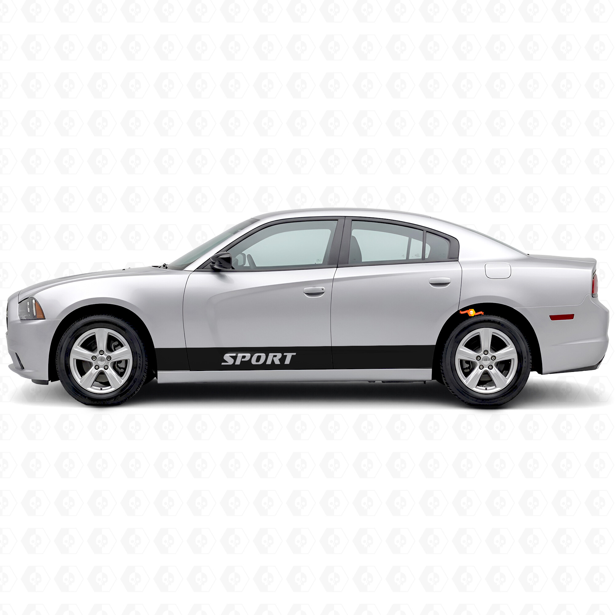 Calcomanía de vinilo lateral con franjas rectas deportivas para Dodge Charger 2006-2010