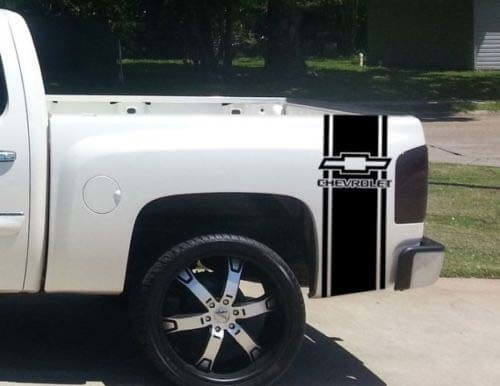 Juego de pegatinas personalizadas para camioneta Chevrolet Bed Stripe (2) para camioneta Chevy
