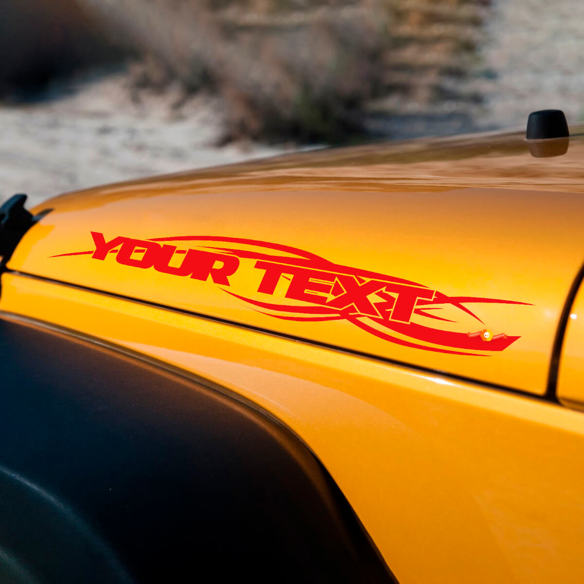 Jeep Wrangler TJ JK 97-18 Pegatinas Calcomanías set 2 piezas Hood Logo set U PICK COLOR
