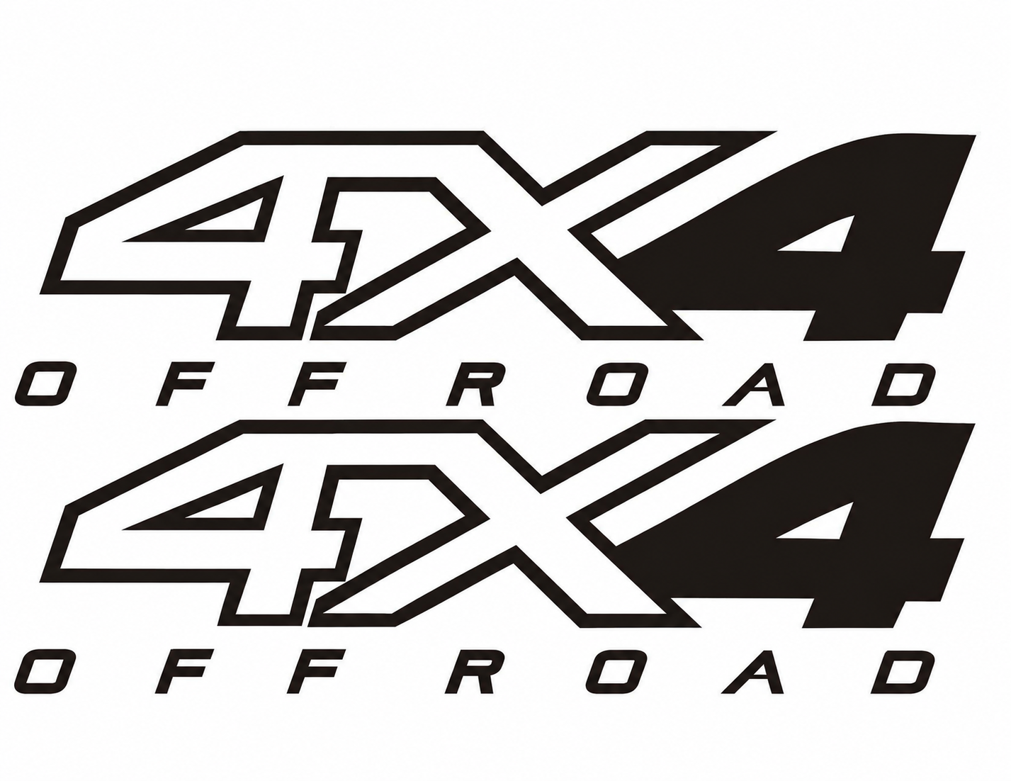 Pegatina de vinilo 4X4 OFF ROAD para ambos lados de la cama para Ford F-250
