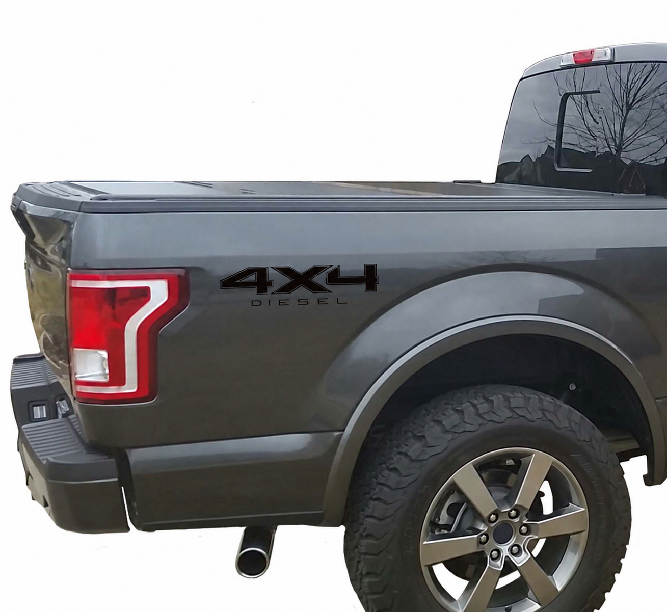 Juego de calcomanías de vinilo 4X4 Diesel para el lado de la caja para Ford F-250 / F-350 2008-2017