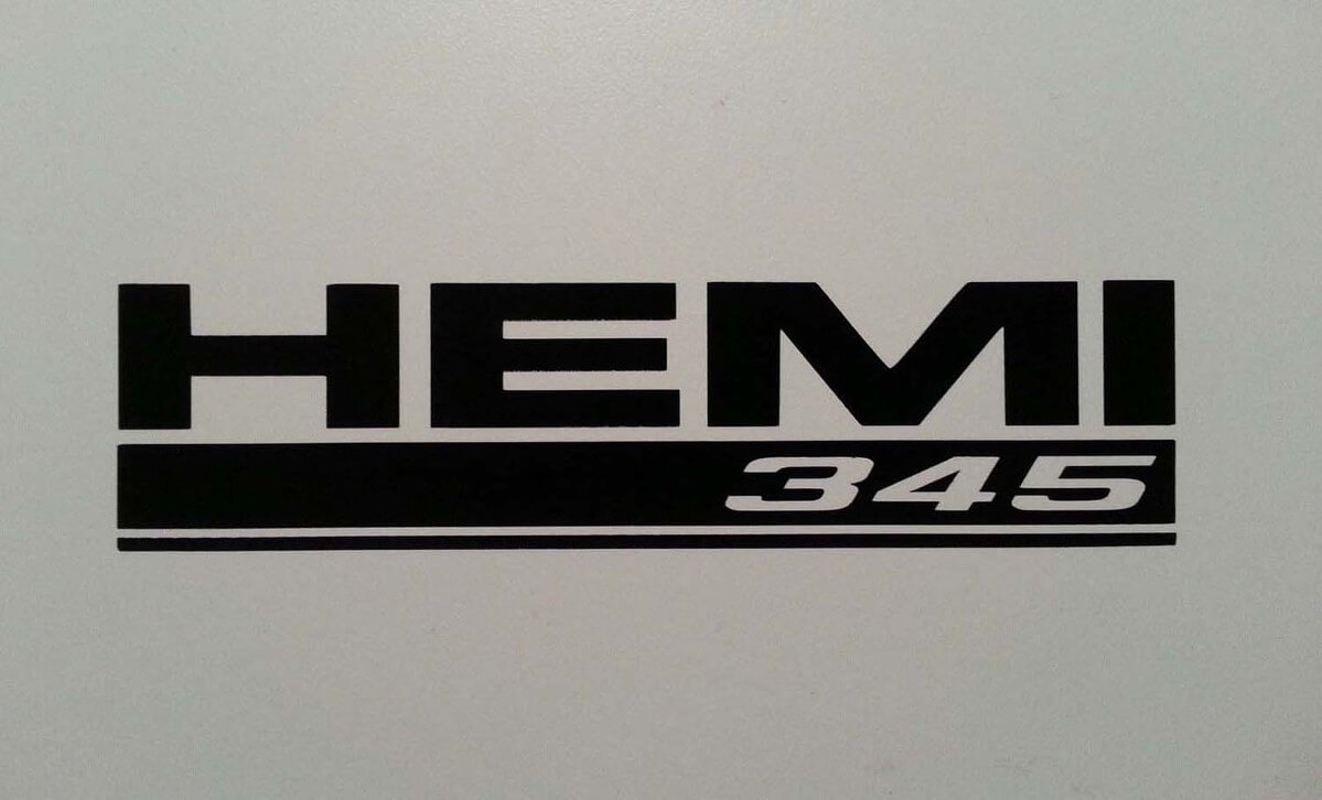 Calcomanía de vinilo 5.7 HEMI 345 para Dodge Ram Challenger Charger Magnum
