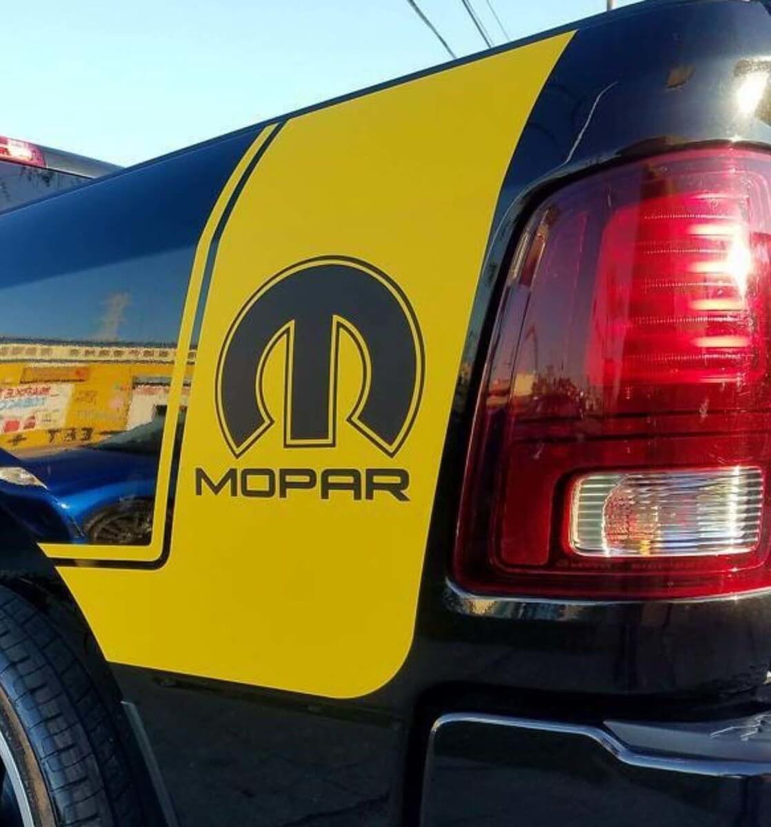 2 calcomanías de vinilo para camiones, pegatinas de rayas de carreras, Dodge Ram Mopar Hemi auto Graphics Now