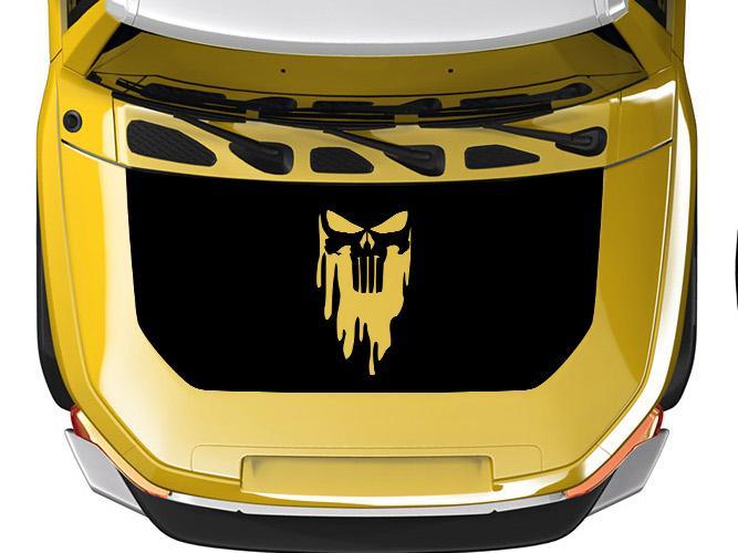 Envoltura opaca para capó, sangre de Punisher para Toyota FJ Cruiser, pegatina de cualquier color
