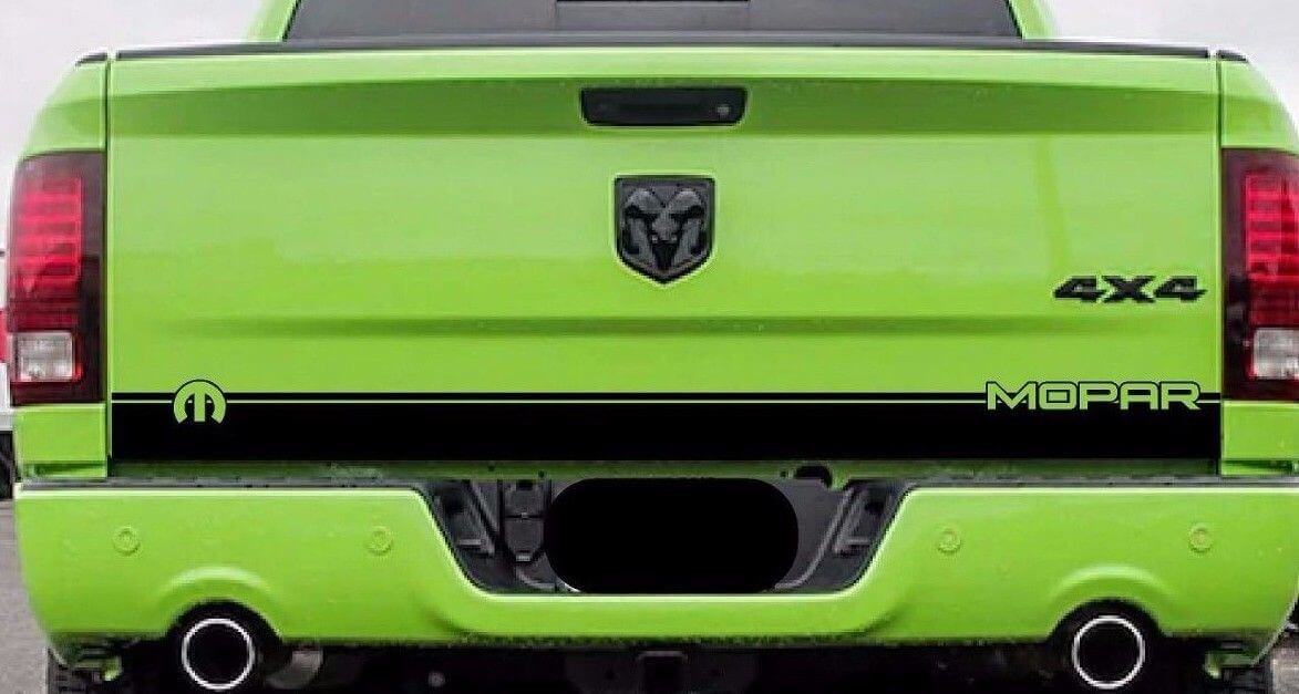 Calcomanía de vinilo con franja para portón trasero Mopar para Dodge Ram 1500 2009-2018