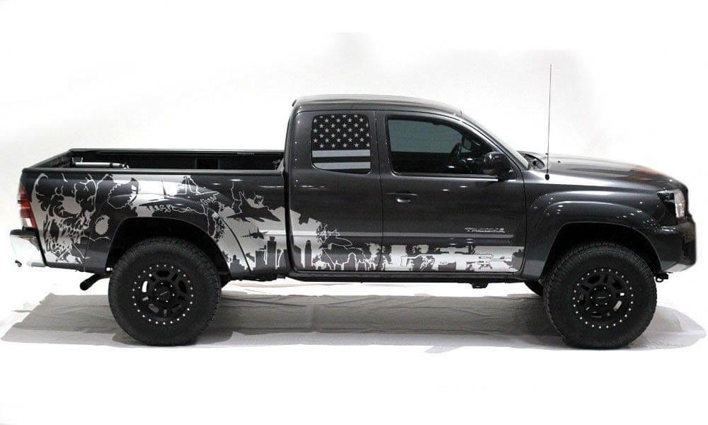 Kit de adhesivos laterales de vinilo War Zone para Toyota Tacoma 2005-2012