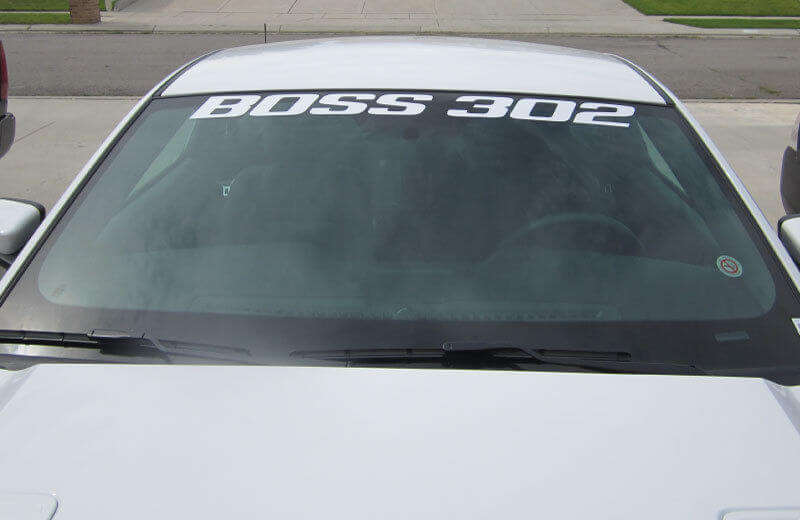 FORD MUSTANG BOSS 302 PARABRISAS BANNER - 2012 - 2020 ETIQUETA DE VINILO PARA VENTANA