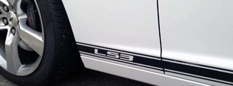 Kit de Vinilo con Líneas Contorno Laterales LS para Chevrolet Camaro 2010-2015