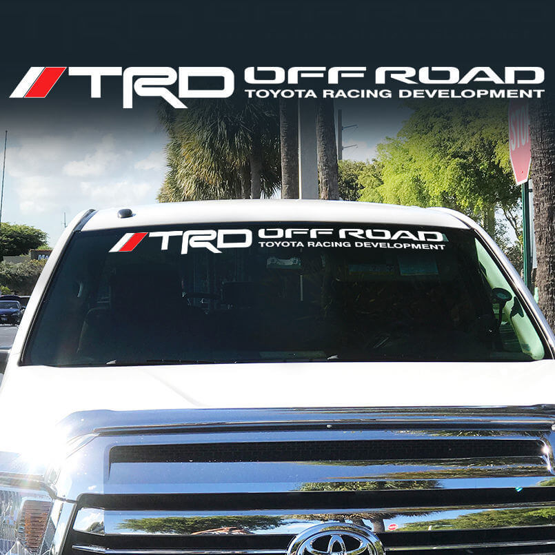 Calcomanía de Bandera para Parabrisas Estilo TRD Off Road para Toyota Tacoma Tundra