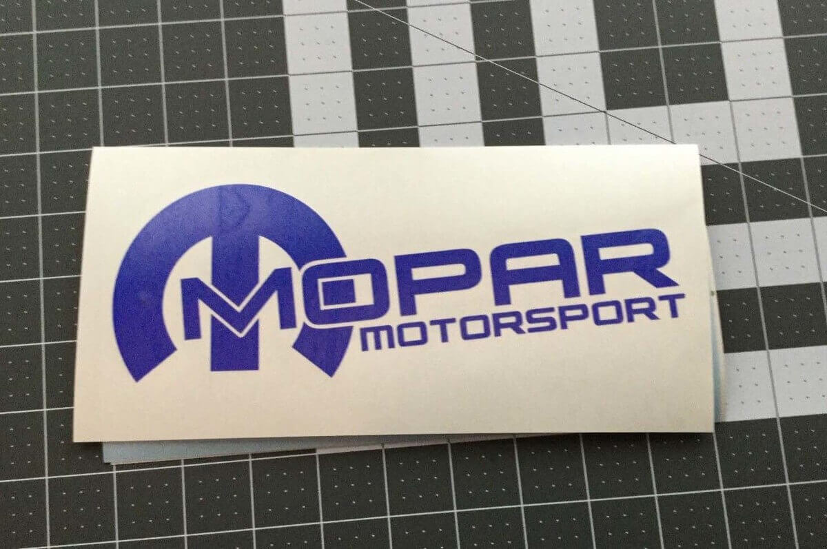 Juego de pegatinas laterales de vinilo Mopar Motorsport para coches Dodge