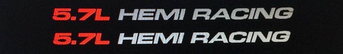 Juego de Calcomanías de Vinilo Racing 5.7L HEMI para Dodge Ram 1500 2500