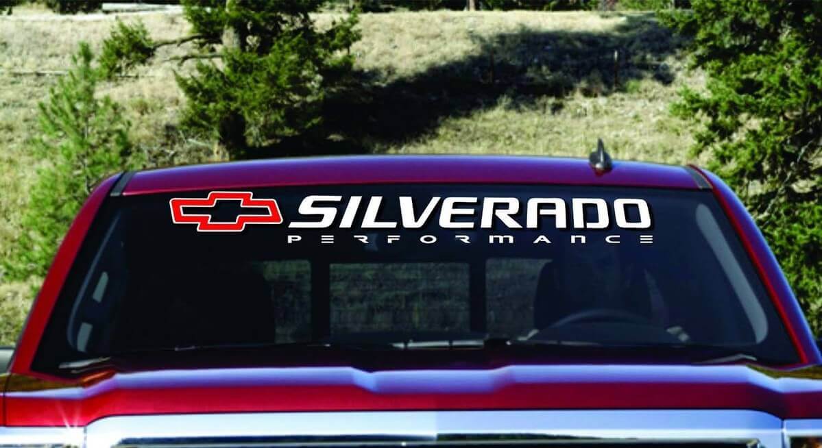 Adhesivo Vinilo de Lona para Ventana de Alto Rendimiento Silverado para Chevrolet Silverado