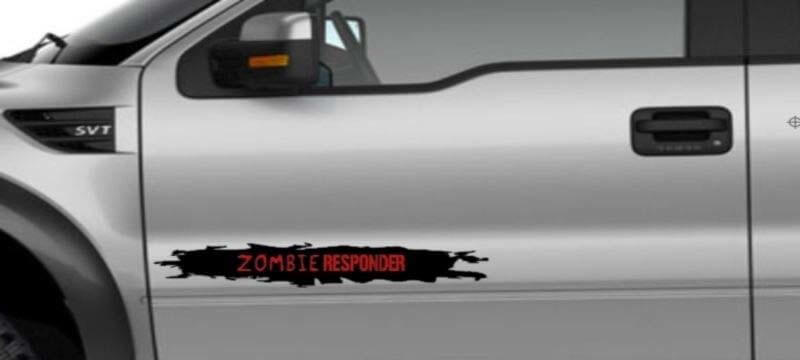 Juego de Pegatinas Vinilo Laterales Estilo Desgastado Zombie Responder para Coches
