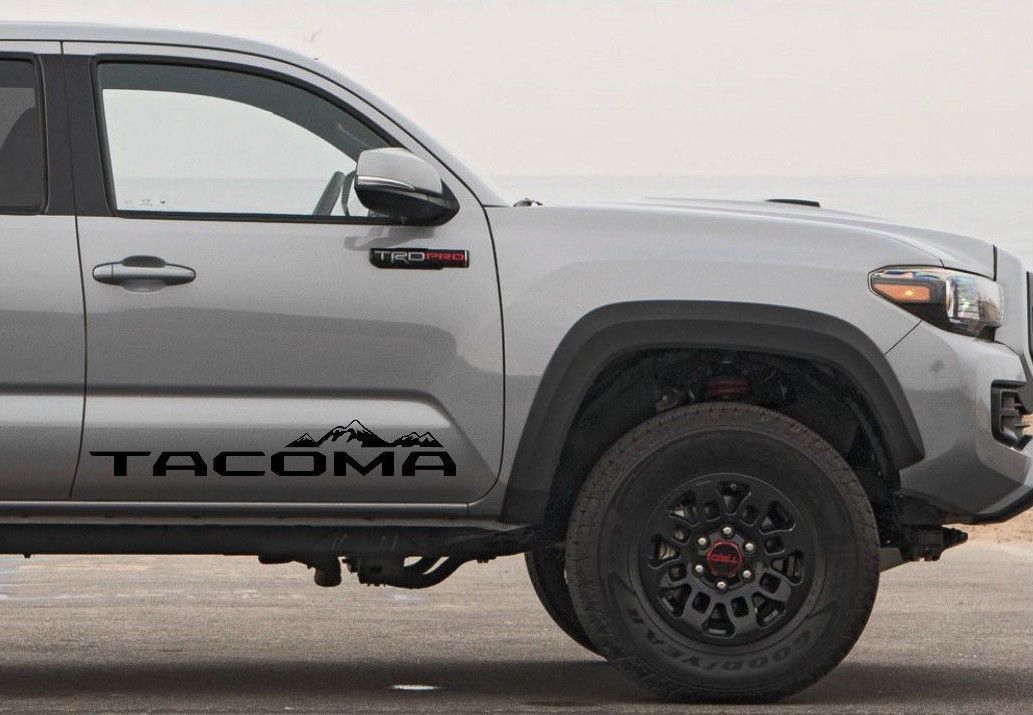 2x Toyota Tacoma 2016 -2018 falda lateral pegatinas de vinilo calcomanías gráficos kit de rayas de rally
