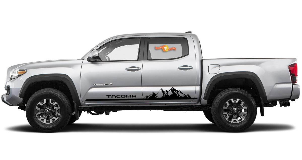 2X Toyota Tacoma 2016 Side Rocker Panel Vinilo Gráfico Rally Sticker Kit