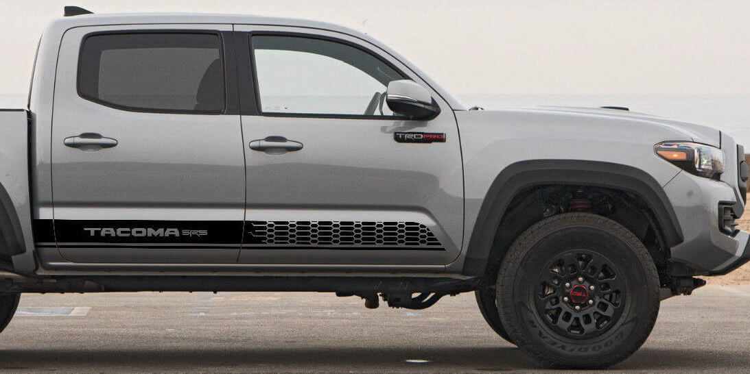 2x Toyota Tacoma 2016 faldón lateral Calcomanías de vinilo gráficos kit de pegatinas de rally