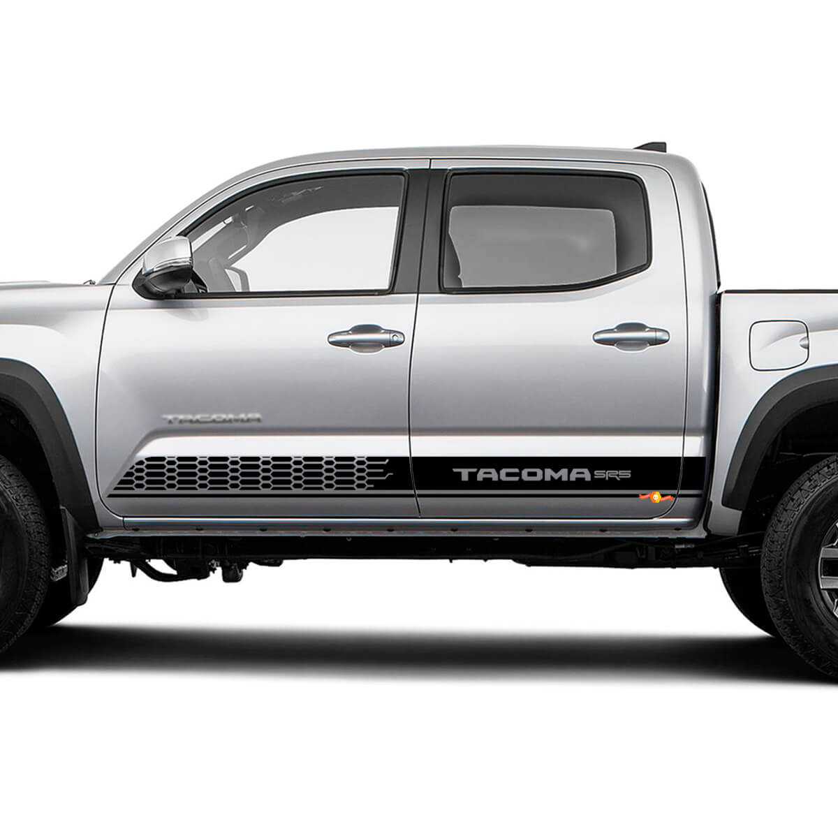 Juego de Pegatinas de Vinilo con Franjas Laterales a Cuadros para Puertas para Toyota Tacoma