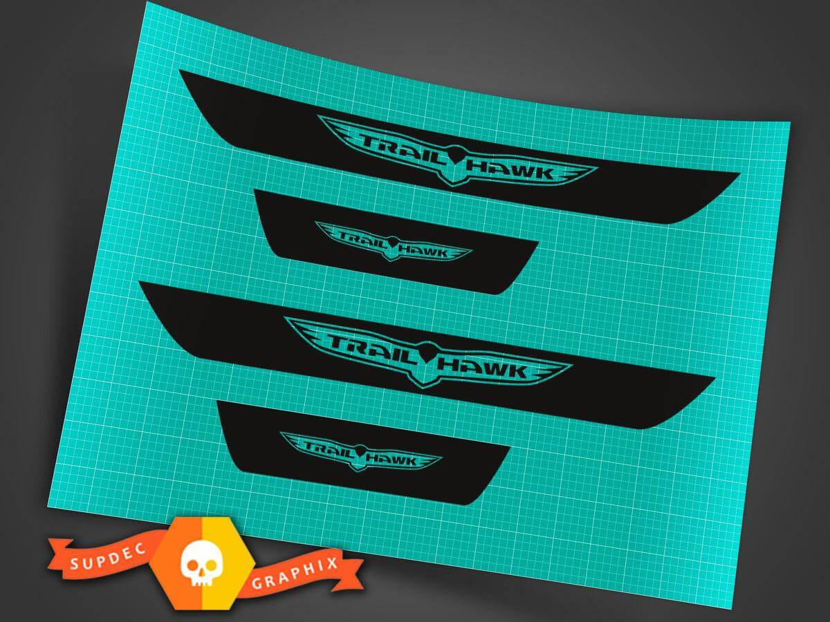 Kit de Vinilo para Alféizar de Puerta Estilo Trailhawk para Jeep Trailhawk 2014-2017