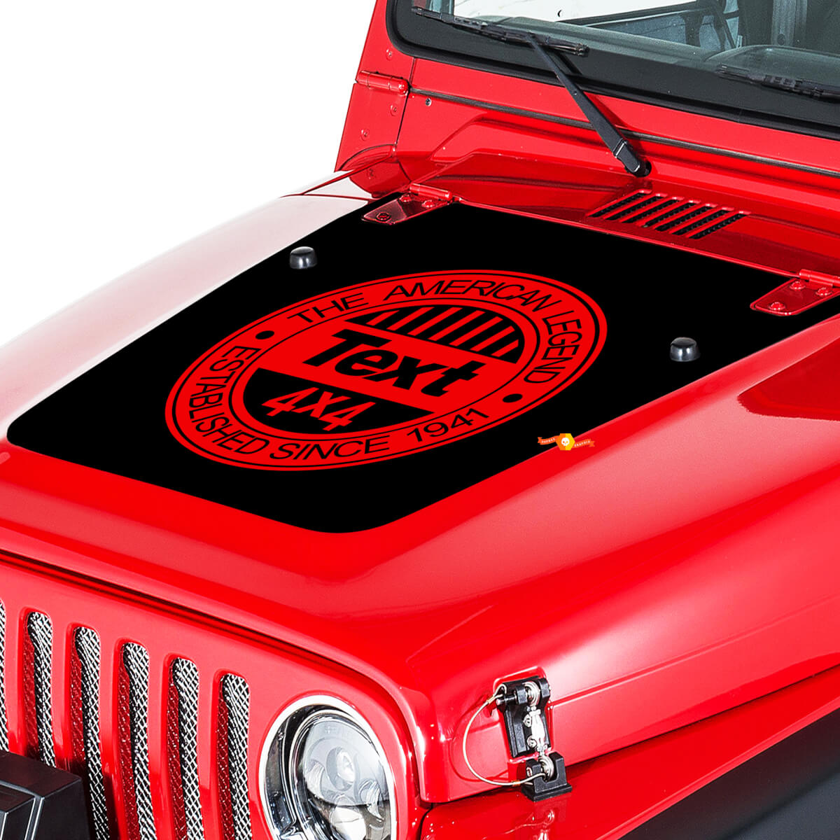 Jeep Wrangler (1999-2006) Kit de calcomanías de vinilo personalizado para capó - Leyenda americana
