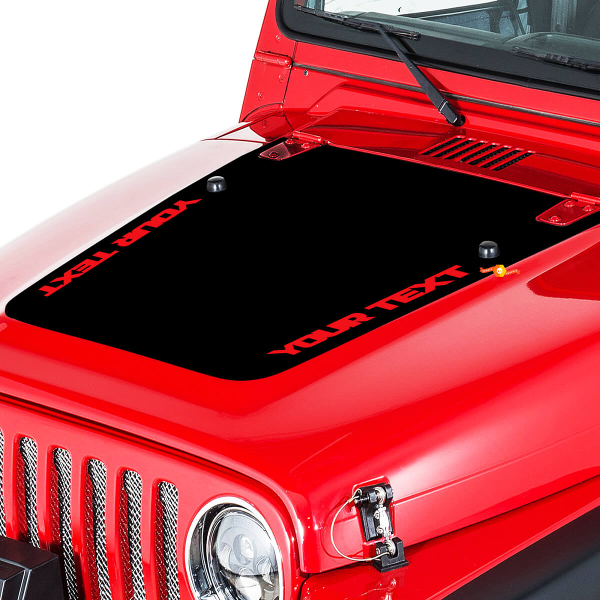 Calcomanía Vinilo Estilo Enmascaramiento de Texto Personalizado para Capó para Jeep Wrangler 1999-2006