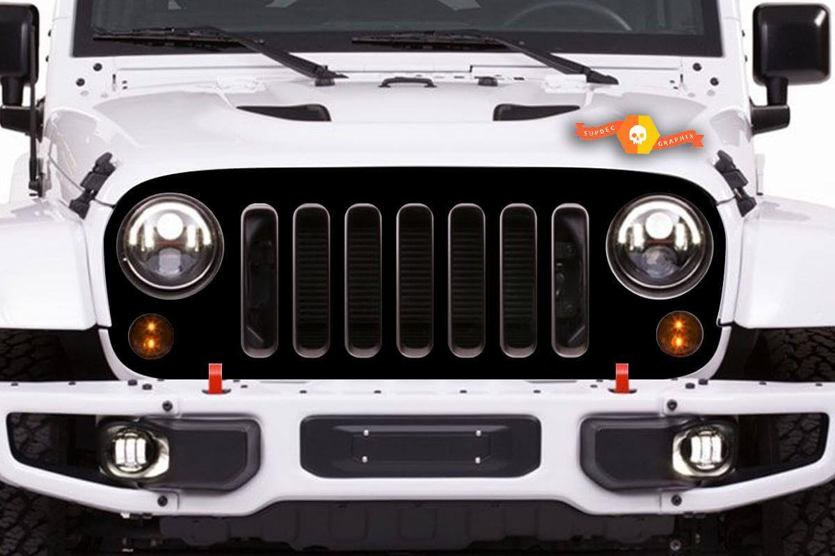 Vinilo decorativo para rejilla tipo blackout para Jeep Wrangler JK JKU 2007-2016