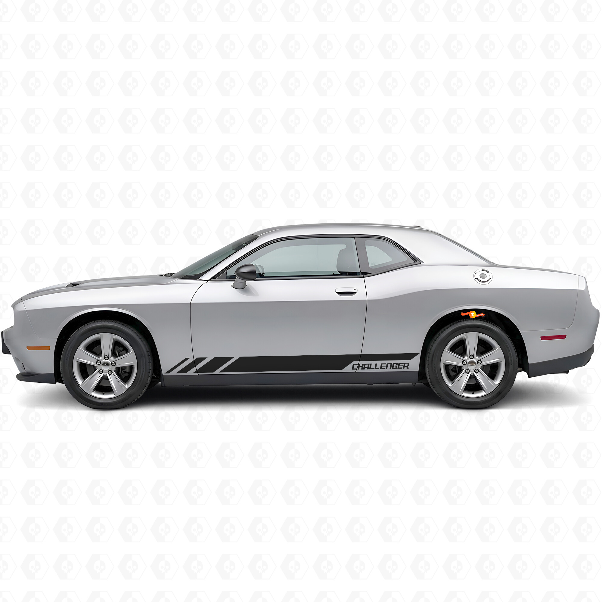 Calcomanía Vinilo Lateral de Rayas Estilo Racing para Dodge Challenger 2009-2018