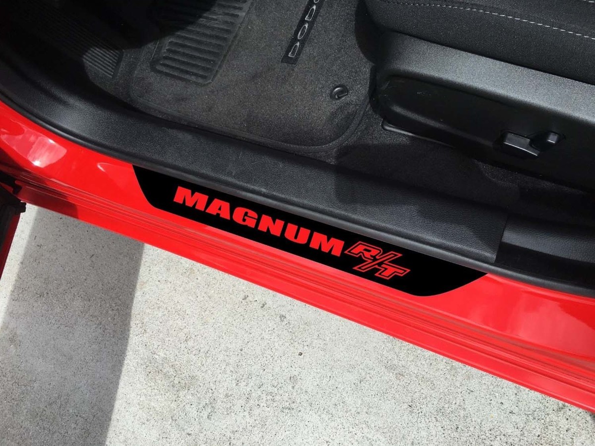 4X Dodge Magnum R/T Vinilo Puerta Sills Pegatinas Calcomanías GRÁFICOS EMBLEMA LOGO
