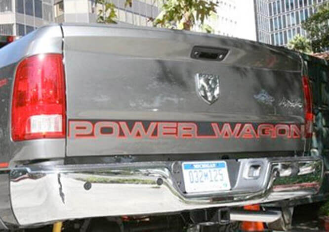 Calcomanía de vinilo decorativa para portón trasero Power Wagon para Dodge Ram 1500