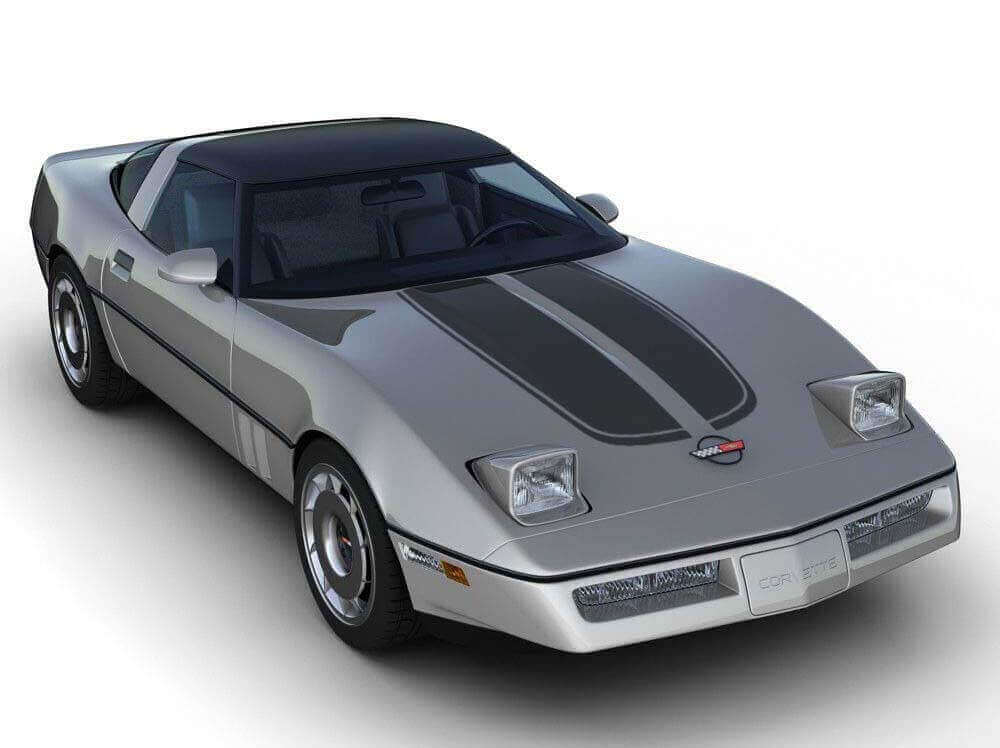 Kit de Vinilo con Doble Franja de Capó para Chevrolet Corvette C4 1984-1996