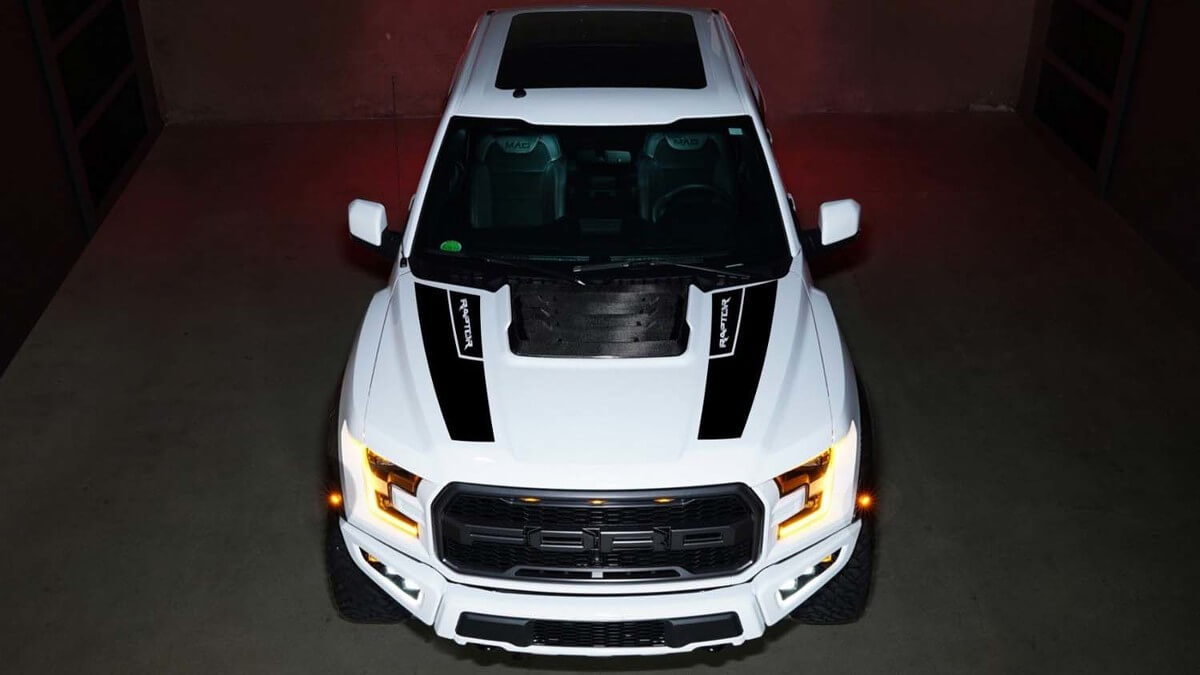 2x Ford F150 Raptor 2016 - 2018 Calcomanías de vinilo para capó gráficos kit de pegatinas de rally