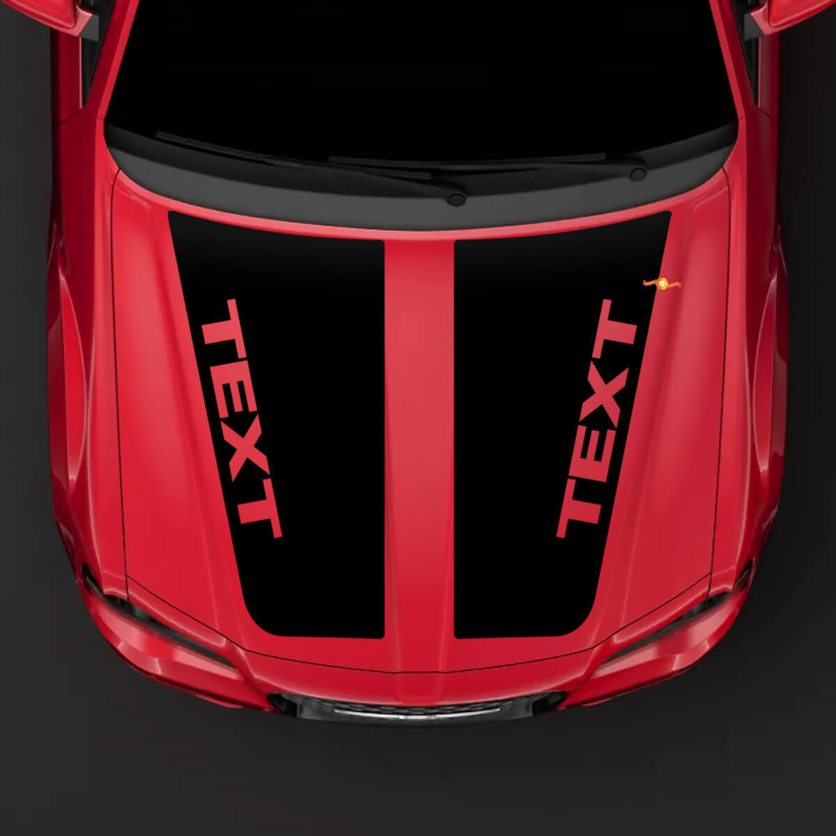 Calcomanía de vinilo de franjas personalizadas para capó en blackout para Chrysler 300C SRT-8 2005-2010