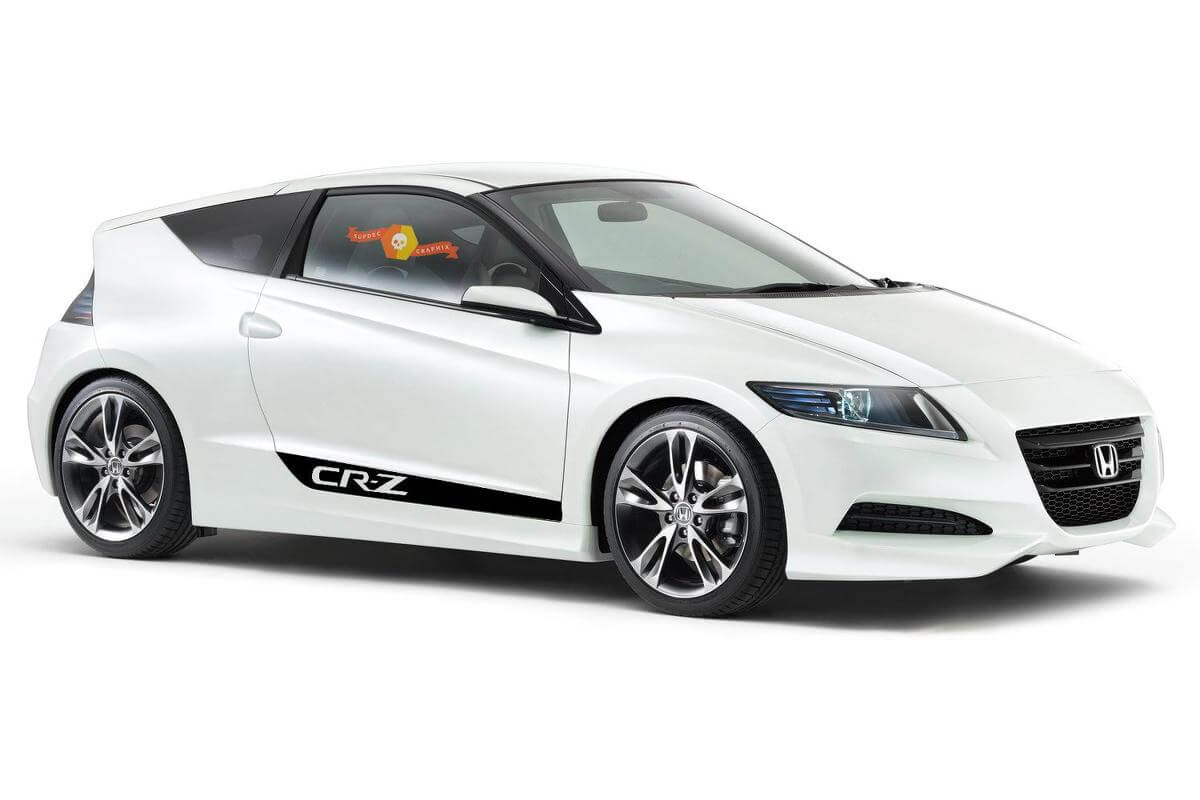 Kit de pegatinas de vinilo con franjas y logotipo CR-Z para Honda CR-Z