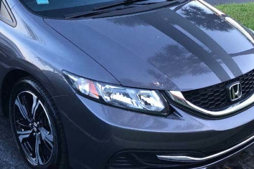 Pegatina de vinilo con doble franja de competición para capó para Honda Civic Coupé