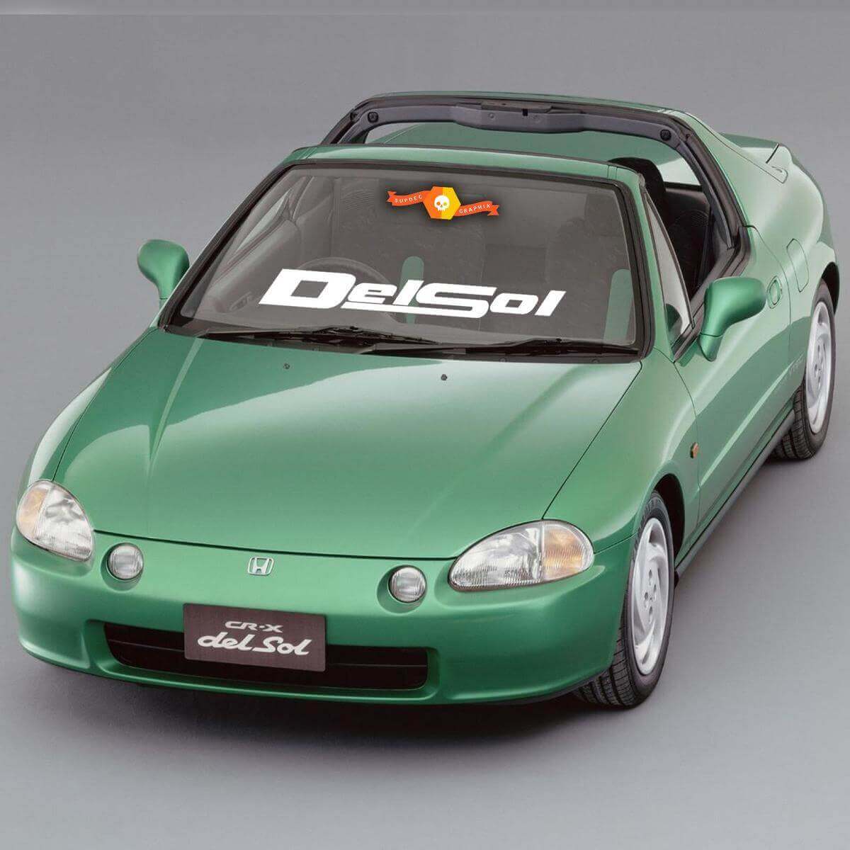 HONDA DEL SOL Logo Coche Parabrisas Ventana Vinilo Calcomanía Banner Pegatina 5.5